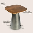 thumbnail image 4 of JONATHAN Y Skye 18" Modern Rustic Square Wood/Metal Accent Table, Honey Wood/Oxidized Nickel, END5000A, 4 of 7