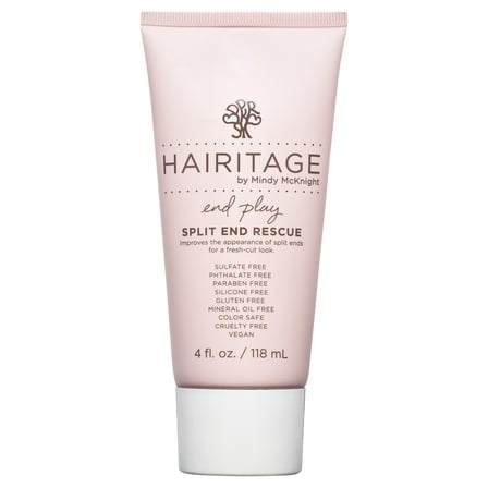 Hairitage End Play Split End Rescue Gel Cream with Jojoba Protein, for Damaged Hair, 4 fl oz
