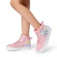 thumbnail image 5 of BURUDANI Girls’ Star High-Top Sneakers with Hook and Loop, Sparkly Rainbow Casual Shoes, 5 of 5