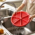 thumbnail image 6 of Food Grade Silicone Waffle Mold 6.9 Inch Non Stick Baking Tray Reusable Bakeware for Cookie Chocolate Cake Air Fryer Oven Red, 6 of 8