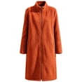 thumbnail image 4 of Enjoytime Fleece Jacket Women Fall Winter Stand Collar Zip Up Long Coat Warm Casual Trendy Long Sleeve Outerwear with Pockets, 4 of 8