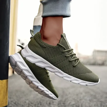 

Men‘s Knitted Lightweight Breathable Running Shoes Breathable Mesh Sneakers