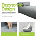 thumbnail image 6 of Modern Lounge Chair Modular Outdoor Beds for Patio, Water-Resistant Outdoor Bean Bag Lounger, Comfy Patio Lounge Chair with High-Density Foam,Deep Gray, 6 of 7