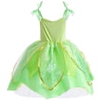 thumbnail image 3 of Vestido de hada verde con tintineo para el Día del Niño, vestido de Halloween y Navidad, 3 of 5