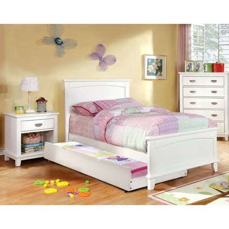 Furniture of America Alana Marie Inspired 2-Piece Bedroom Collection with 2 Nightstands - White
