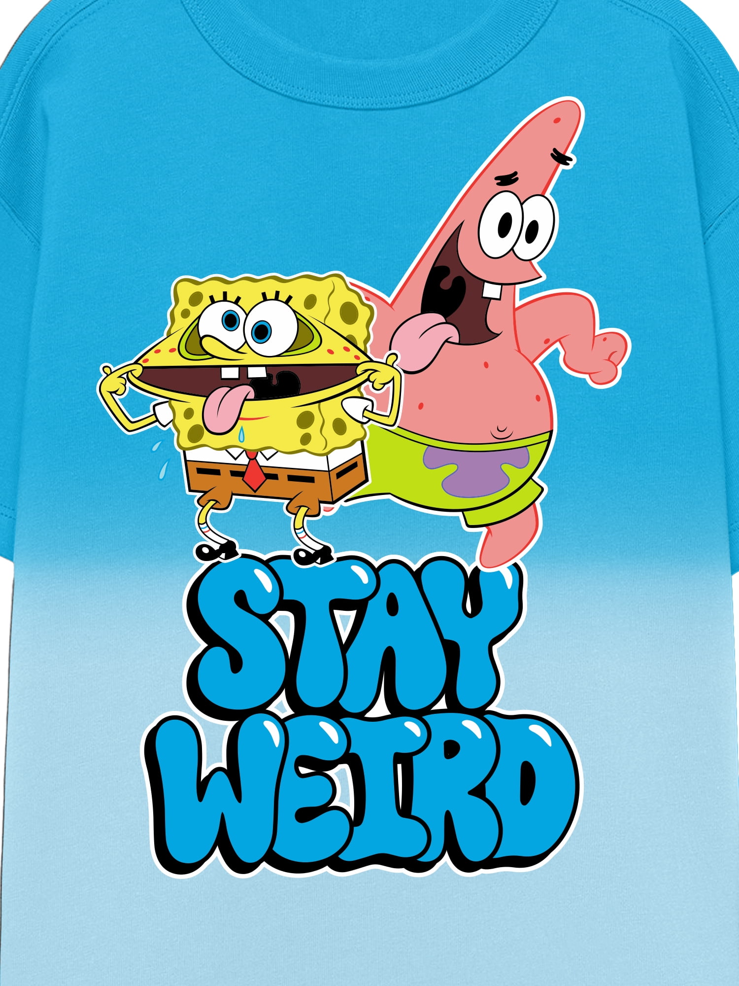 SpongeBob SquarePants Boys' Oversized Graphic Tee with Short Sleeves, Sizes 4-18
