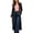Y14 Black, variant on Womens Long Cardigan with Collar and Cuffs, Open Front Belted Sweater Coat, Ribbed Knit Maxi Duster Jacket with Pockets for Fall Winter Casual Dressy Wear Navy,XXS