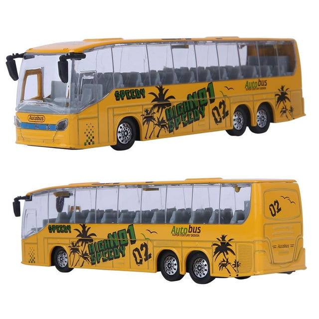Khall Autobus de Simulation, Modèle d'Autobus de Transport 1:50 en Alliage à Rétrofriction avec Lumière et Musique pour Enfants, Modèle de Voiture en Alliage