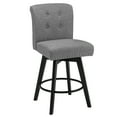 thumbnail image 5 of BARNUT Counter Stools,26"360 Free Swivel Counter Height Bar Stools with Back and Nail Head for Bar and Kitchen Island,Set of 2,Performance Fabric in Gray, 5 of 5