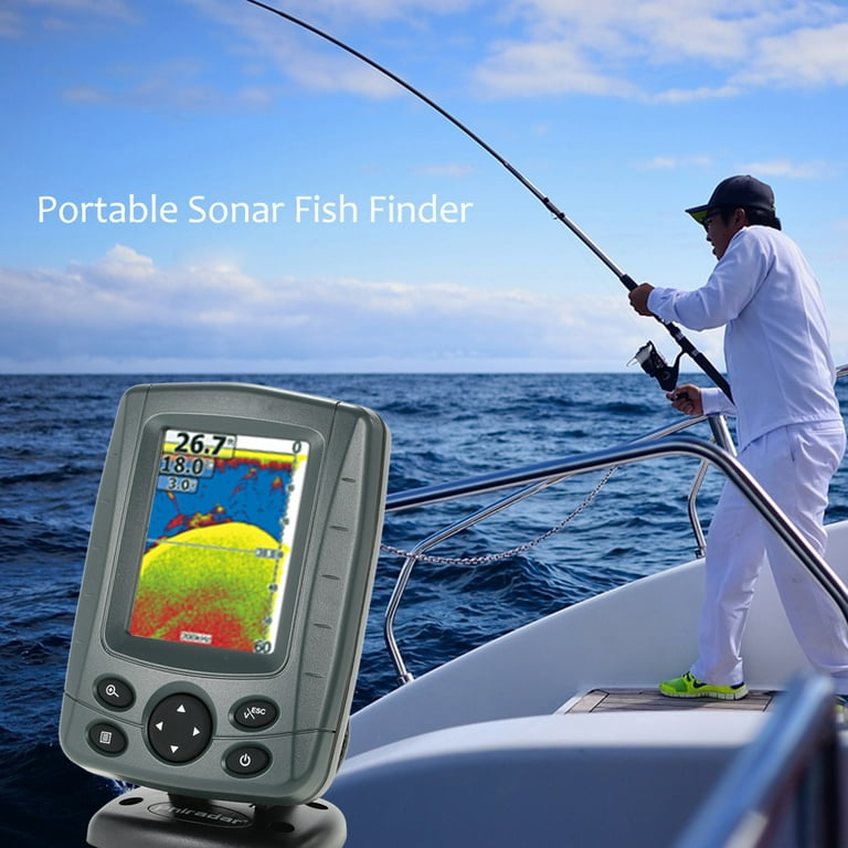 Portable 3.5 LCD Fish Finder, Outdoor Fishing Sonar Sensor Fishing, Finder  Alarm Fish Detector Depth Locator