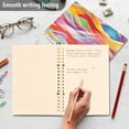 thumbnail image 5 of Colorful Curve Ring Binder Notebook Journey Note Diary College Ruled Spiral Notebook Study Loose Leaf Paper A5 60 Pages, 5 of 8