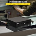 thumbnail image 2 of VEVOR Cash Register Drawer, 13\" 2 Unlocking Ways, Fully Removable Design with 4 Bill 5 Coin Cash Tray, 2 Keys Included, Compact Size Cash Registers for Supermarket, Bar, Coffee Shop, Restaurant, 2 of 9