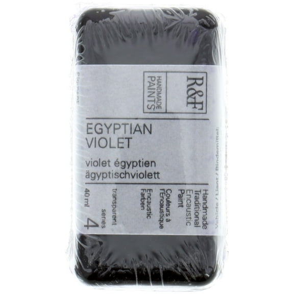 R&F Handmade Paints Encaustic Paint Cake, 40ml, Egyptian Violet