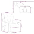 thumbnail image 4 of vidaXL Fauteuil Inclinable de Massage en Tissu Crème, 4 of 5