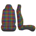 thumbnail image 3 of Pofeuu Rainbow Houndstooth Print Automotive Car Seat Covers Flat Cloth Full Set Seat Covers,Car Seat Covers front seats for Cars Trucks and SUVs(Two packs), 3 of 7