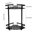 thumbnail image 4 of Canasta de esquina Estante de almacenamiento de aluminio para baño Organizador de cocina de perforación libre montado en la pared, Negro Methold HA004468-03B, 4 of 6