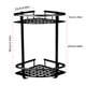 thumbnail image 4 of Canasta de esquina Estante de almacenamiento de aluminio para baño Organizador de cocina de perforación libre montado en la pared, Negro Methold HA004468-03B, 4 of 6