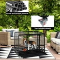 Bestpet Large Dog Playpen with Plastic Tray Double Doors & Locks Design