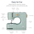 thumbnail image 4 of Best Choice Products 55-Piece Sewing Machine Kit for Beginners, w/ 16 Stitch Patterns, Double Stitching - Sage/Gold, 4 of 9