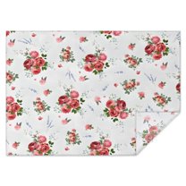 Pioneer Flower Floral Print Pattern Rectangle Tablecloth 60"x84",Waterproof Polyester Rectangle Table Cloth, Wipeable Spillproof Polyester Tablecloth for Dining, Camping, Indoor and Outdoor