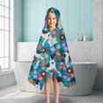 thumbnail image 6 of Dog with Pioneer Flower Hooded Bath Towel，50"x30" for Ages 3 To 12 Kids, Quick Dry Lightweight Soft Microfiber Hood Beach Towel Cover Up for Kids, 6 of 7