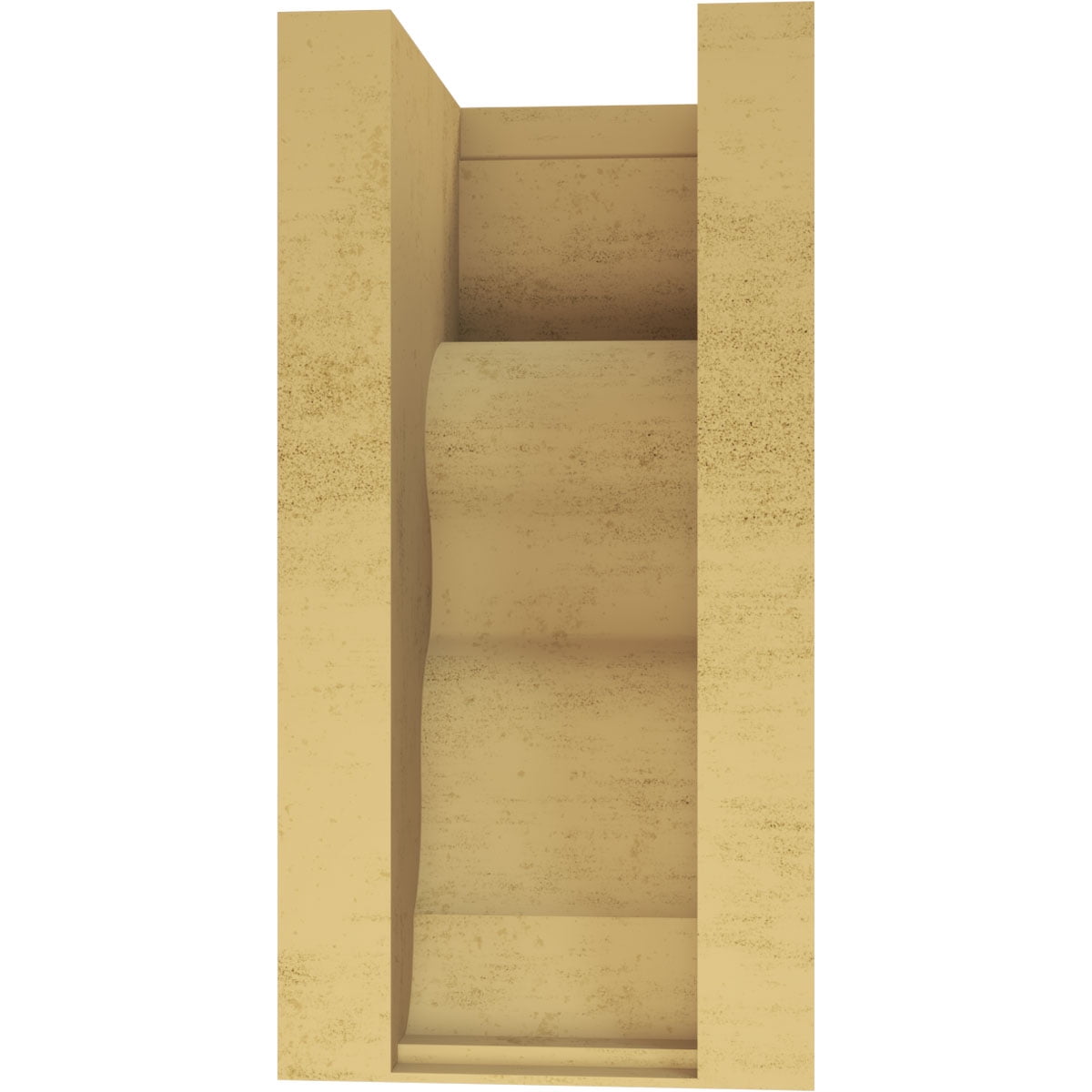 7"W x 7"D x 14"H Wide Highland Rough Cedar Woodgrain TimberThane Corbel, Primed Tan