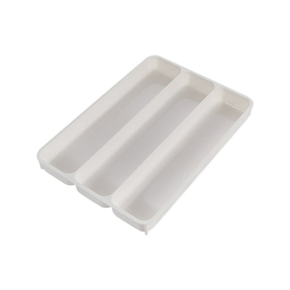 Expandable Cutlery Drawer Organizer Trays, Detachable Utensil Holder For Kitchen Dining Office, Plastic With Drain Holes, Fits 12 Inch Drawers