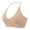 Beige, variant on FYDUU Sports Bras for Women Seamless Halter Sports Bra Backless Deep V Neck Workout Sports Bras With Adjustable Straps Padded Running Sports Bras
