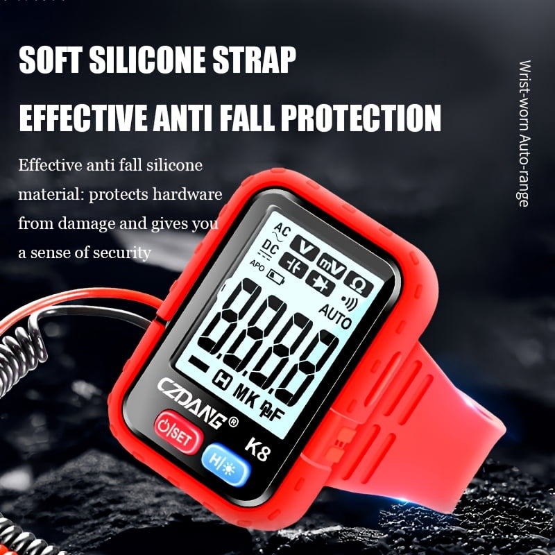 1pc Mini Style Wearable Wristband with a Digital Multimeter Tester That Can Measure DCV, ACV Resistance Continuity, Compact and Portable