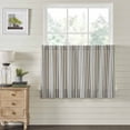 thumbnail image 2 of Piper Classics Market Place Gray Ticking Stripe 36" Curtain Tiers, Set 2, 2 of 4