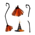 thumbnail image 6 of Halloween Costume Accessories Set with Witch Hat and Broom, Spooky Detachable Flying Broom Dress up and Cosplay Props, Halloween Party Favors, 6 of 7