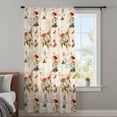 thumbnail image 4 of Red Mushrooms Sheer Curtains 63 Inches Long, Elegant Pastoral Botanical Vintage Art Light Filering Curtains, Breathable Simi Curtain Privacy Drapes for Living Room Bedroom Window Treatment, 4 of 9