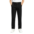 thumbnail image 2 of LIBRCLO Kids Boys Pants, Boy School Uniform Classic Slim Fit Casual Pants with Pockets Size 5-6 Years, 2 of 8