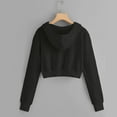 thumbnail image 4 of YUGYXL Zip Up Hoodies for Women Cropped Long Sleeve Sweatshirts Jackets Trendy Y2k Crop Tops Teen Girls Clothes Black XL, 4 of 4