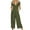 Green jumpsuits for womens, variant on Usmixi Jumpsuits for Women Dressy Casual Button up Comfy Cotton Linen Pocket Long Jumpsuits Overalls Summer V-Neck Short Sleeve Solid Maxi Formal Rompers Green l