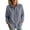 Gray, variant on Women' s Button Front Cotton Shirt Blouse with Lace Trim Detail Casual Workwear Top