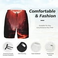 thumbnail image 3 of Fotbe Red Moon Lava Traje de Baño para Hombre – Shorts de Natación de Secado Rápido con Forro y Bolsillos-Medium, 3 of 6