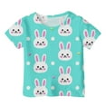 thumbnail image 2 of Hiijoy Toddler Girls Easter Short Sleeve T-Shirt Summer Casual Loose T Shirt, Sizes 3-13, 2 of 3