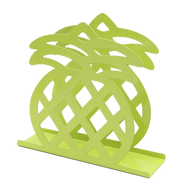 Bonito soporte para servilletas de papel, soporte de hierro independiente, organizador de almacenamiento de servilletas Piña