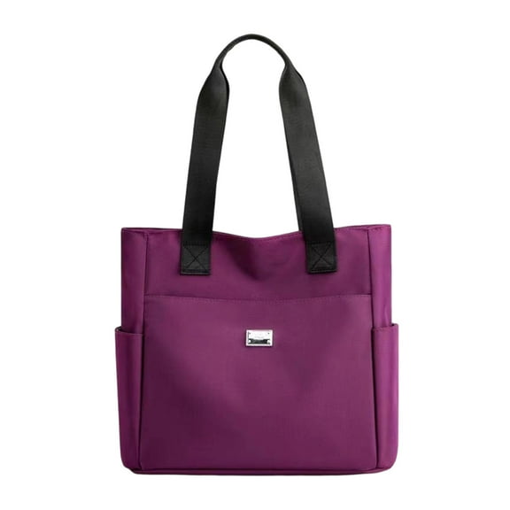 Darzheoy Women Tote Bag with Zipper Nylon Overnight Handbag Multiple Pockets Waterproof Shoulder Bag for Work Travel