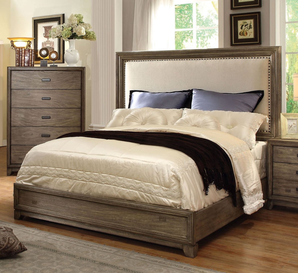 Real Wood Bedroom Sets Pier Wall Bedroom Set With Fireside Furniture