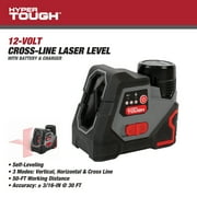 Hyper Tough 12V Cordless Cross-line Laser Level with 1.5Ah Battery and Charger