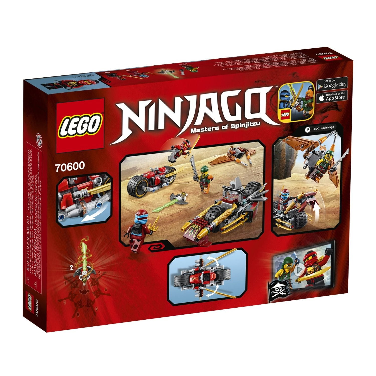 lego ninjago ninja bike chase