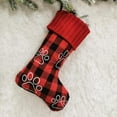 thumbnail image 2 of Leonard Christmas Buffalo Plaid Stocking Classic Stocking Decorations Christmas Stockings with Plush Cuff for Family Christmas Holiday Party Decor, Black-Red, 2 of 7