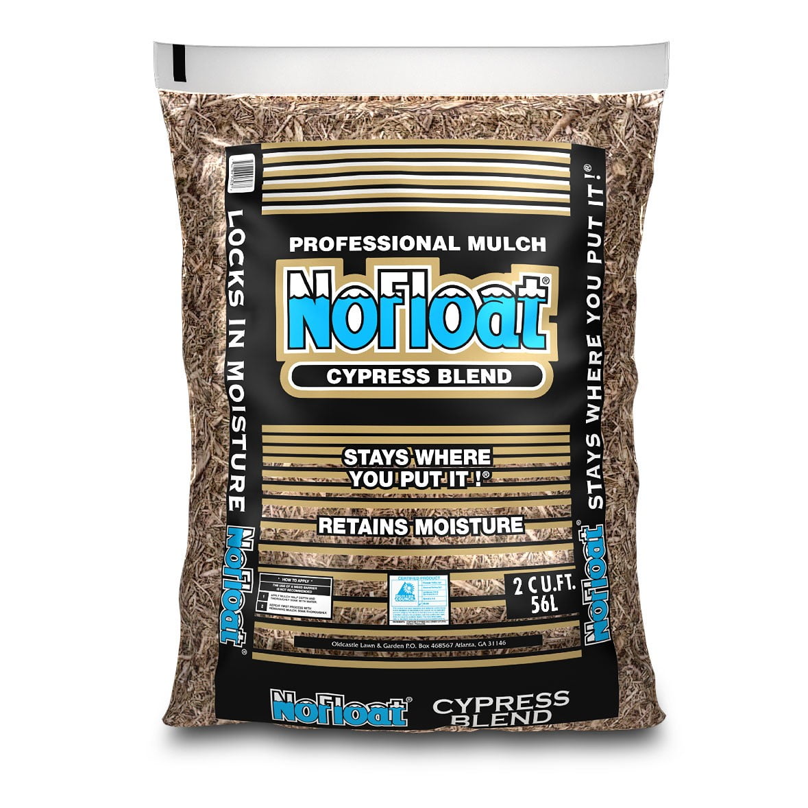 NoFloat Cypress Blend Mulch, Brown Mulch, 2 Cubic Foot