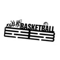 thumbnail image 4 of Soporte de medallas de baloncesto de metal resistente, montado en la pared, organizador de cintas de premio, soporte de exhibición de medallas para ex, 4 of 9