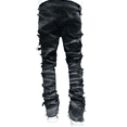 thumbnail image 2 of Boy's Skinny Fit Comfy Jeans Ripped Destroyed Distressed Stylish Slim Washed Denim Jeans Pants Black 12, 2 of 6