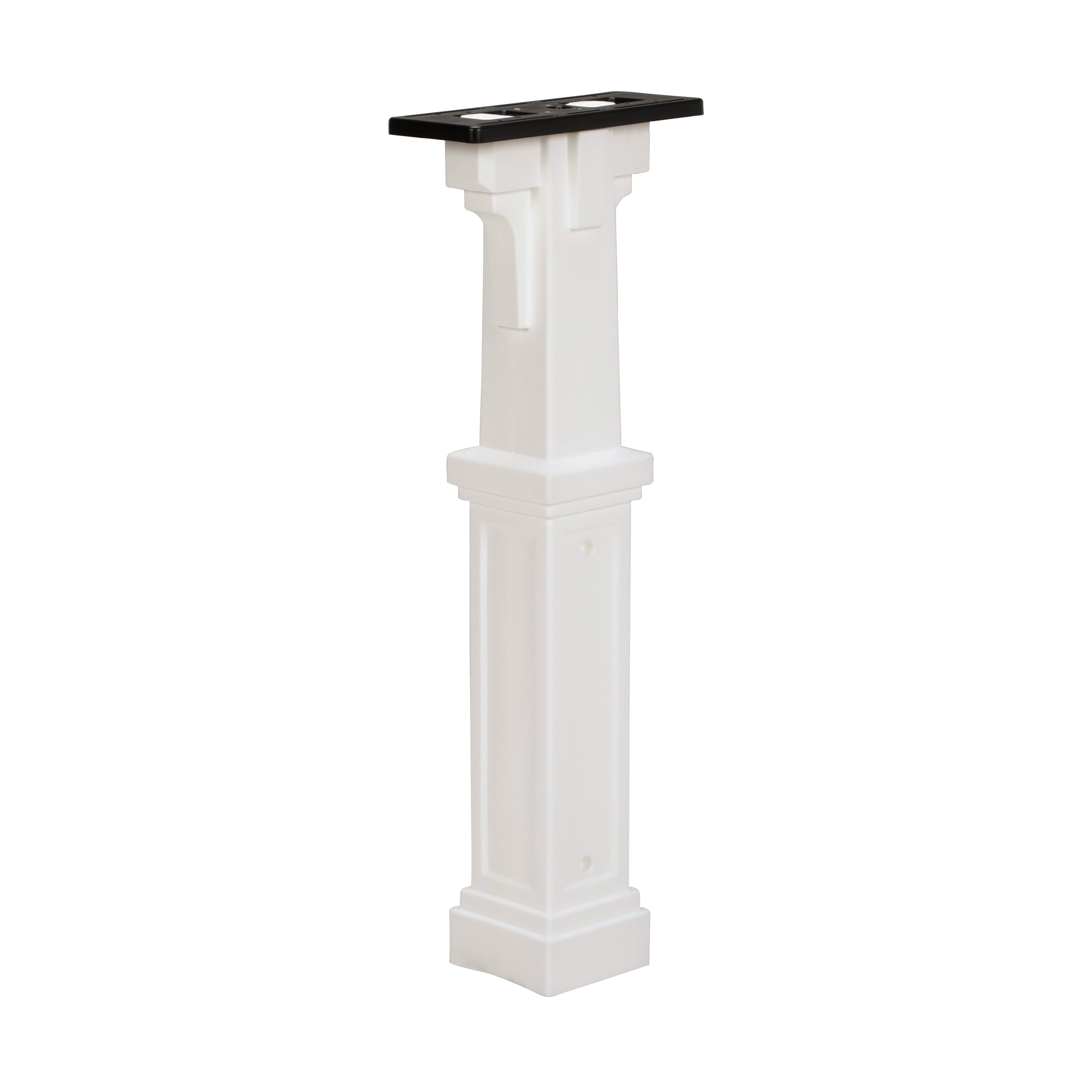 Gibraltar Mailboxes Grand Haven Plastic, Top Mount, Mailbox Post, White