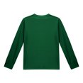 thumbnail image 5 of Cotton T-Shirts for Girls Long Sleeve Casual Solid Color Base Tees Chest Pocket Crew Neck Soft Layer Tshirts (9 Years, Green #C), 5 of 7