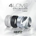 thumbnail image 6 of Rinfit Silicone Rings for Women & Men - Couple Sets Rubber Wedding Bands - 4Love & Diamond Round, Black & Gold, 6 of 9